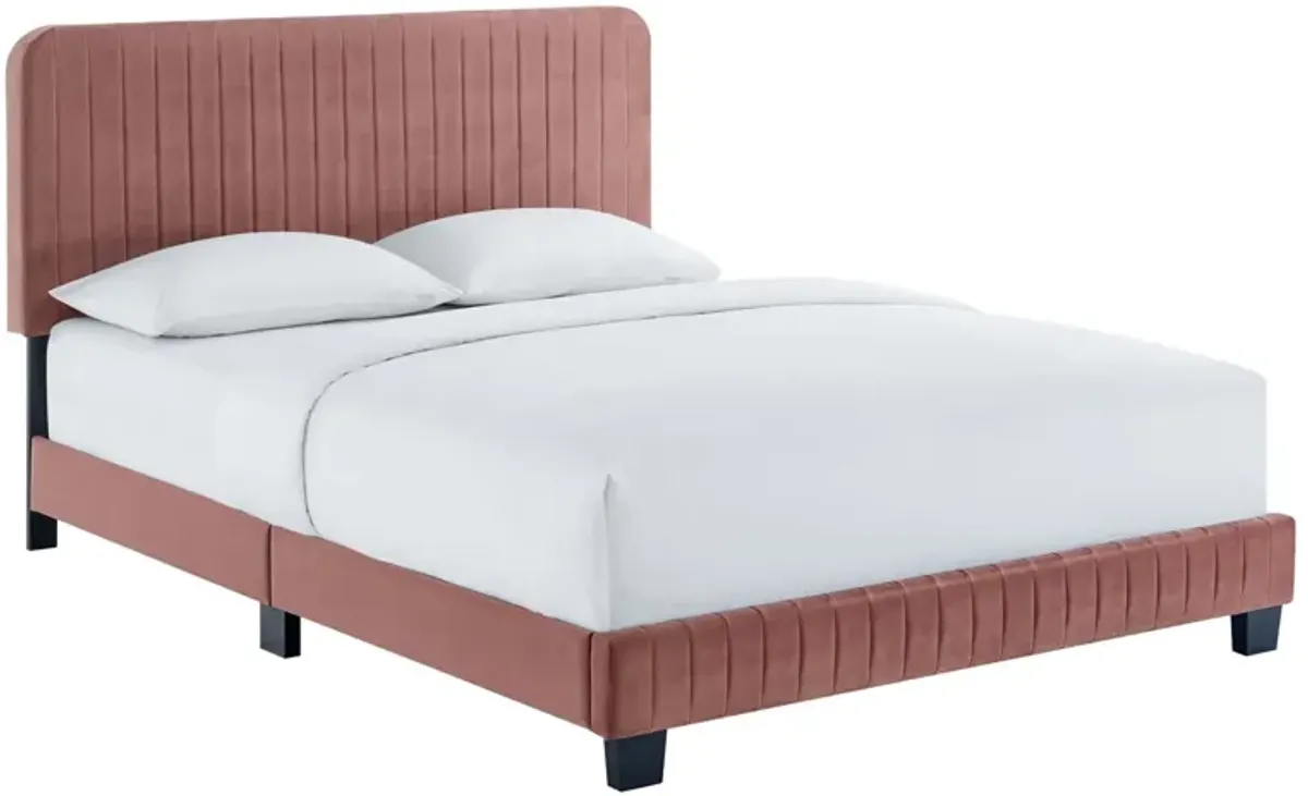 Modway - Celine Channel Tufted Performance Velvet Queen Platform Bed