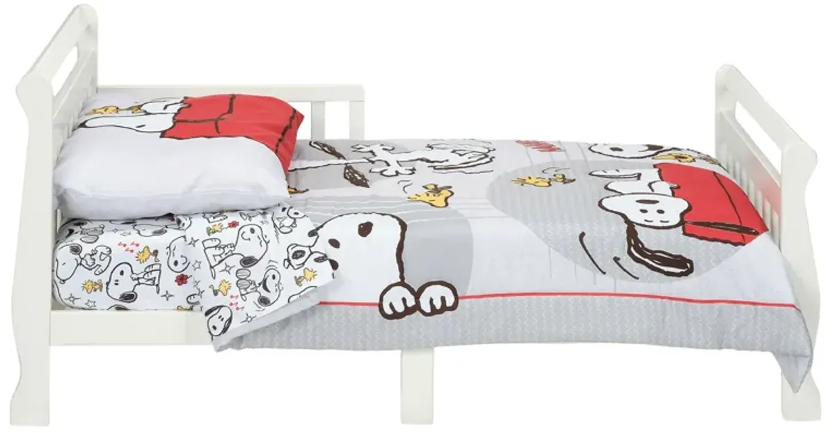 Bedtime Originals Snoopy Love 4-Piece Toddler Bedding Set - Gray/Red/White