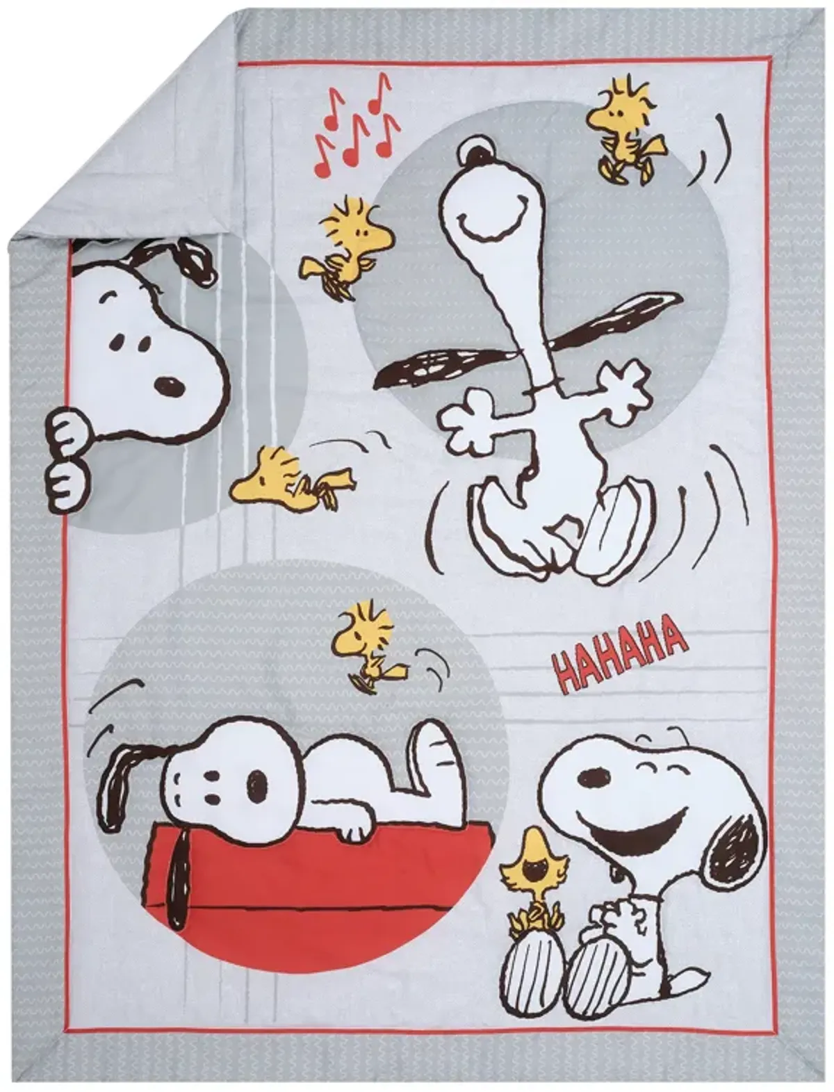 Bedtime Originals Snoopy Love 4-Piece Toddler Bedding Set - Gray/Red/White