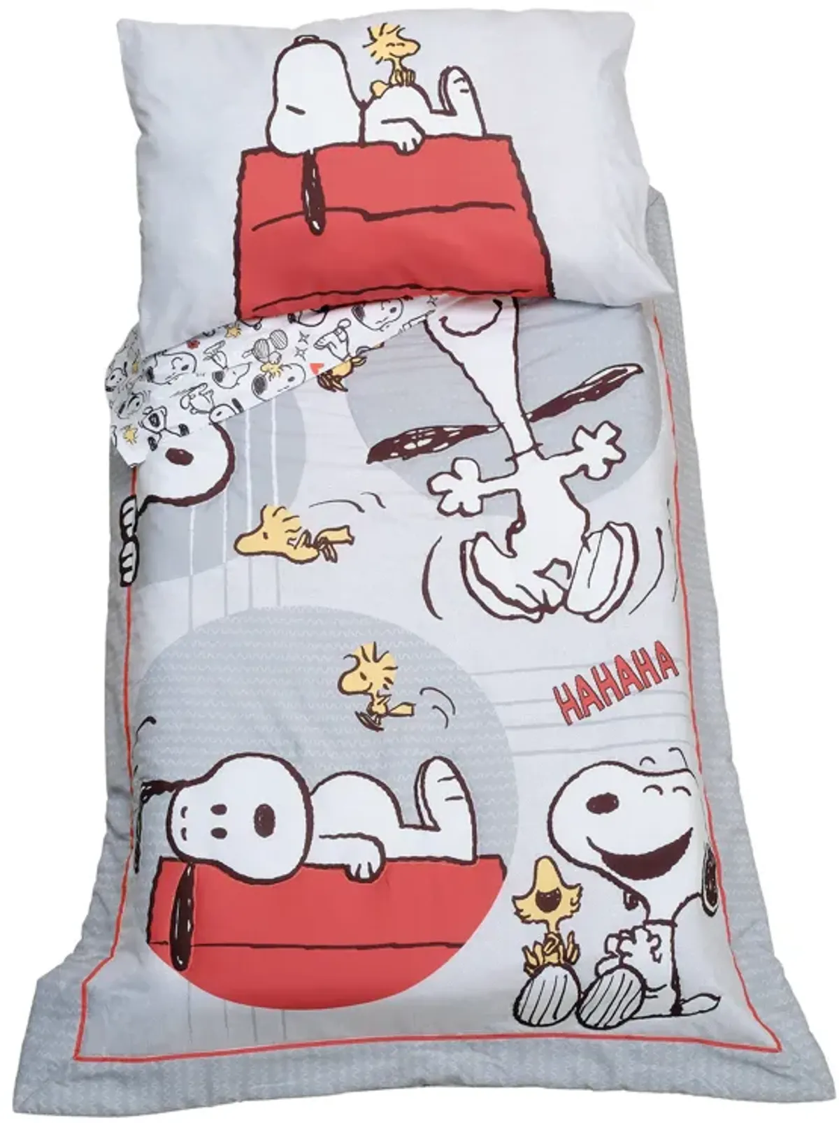 Bedtime Originals Snoopy Love 4-Piece Toddler Bedding Set - Gray/Red/White