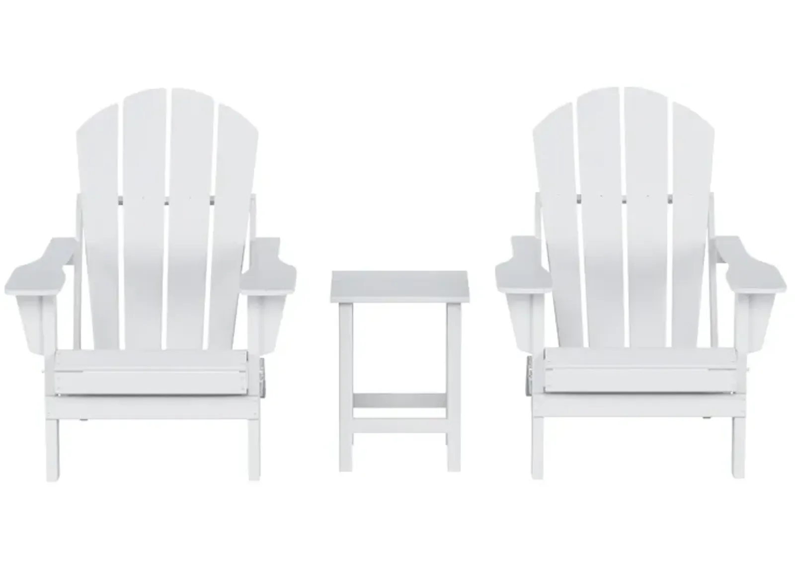 WestinTrends 3-Piece Outdoor Patio Adirondack Chairs with Side Table Set