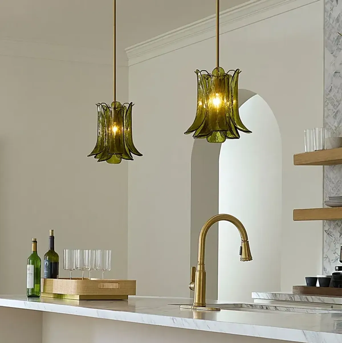 Cala 1-Light Glass Pendant