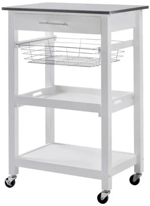 Kitchen Cart with Drawer and Storage Shelves for Organized Kitchen Storage and Easy Access