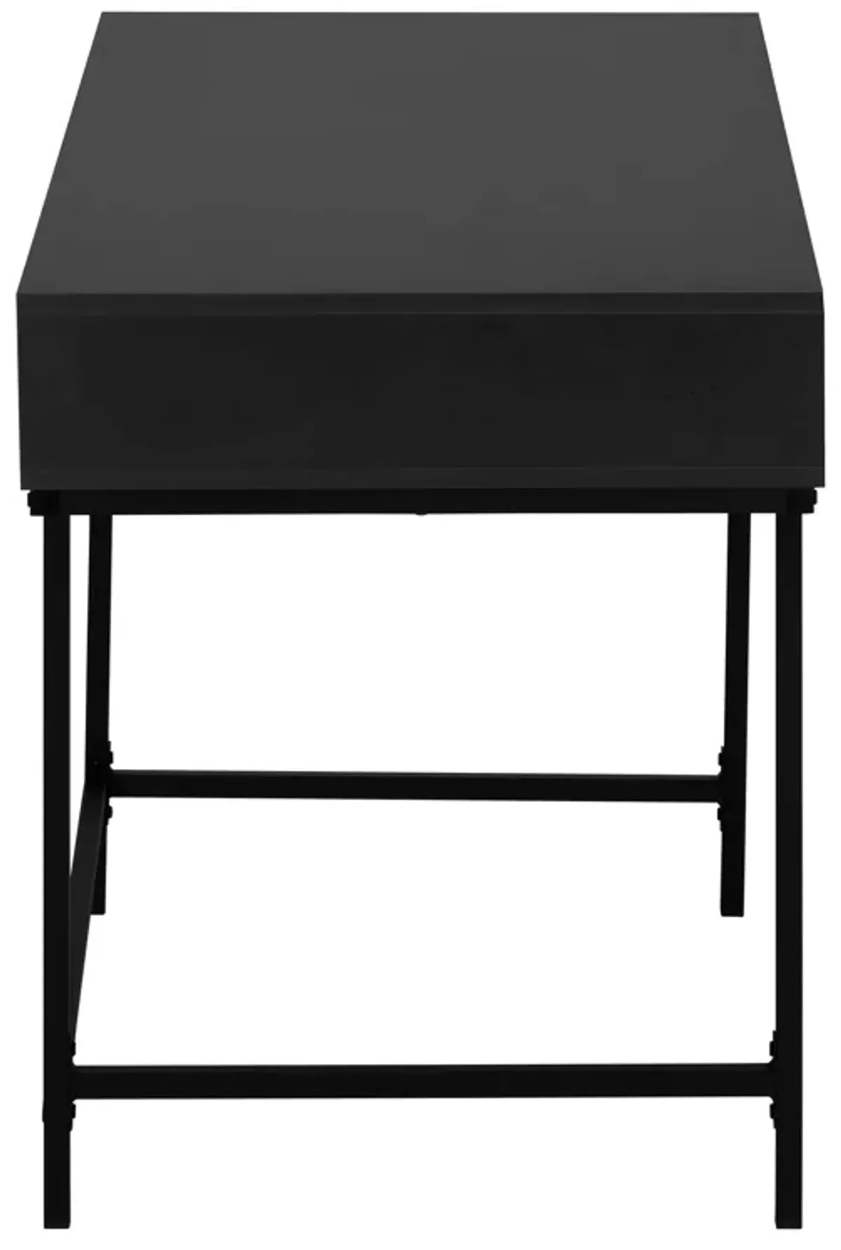 Monarch Specialties I 7556 Computer Desk, Home Office, Laptop, Storage Drawers, 48"L, Work, Metal, Laminate, Black, Contemporary, Modern