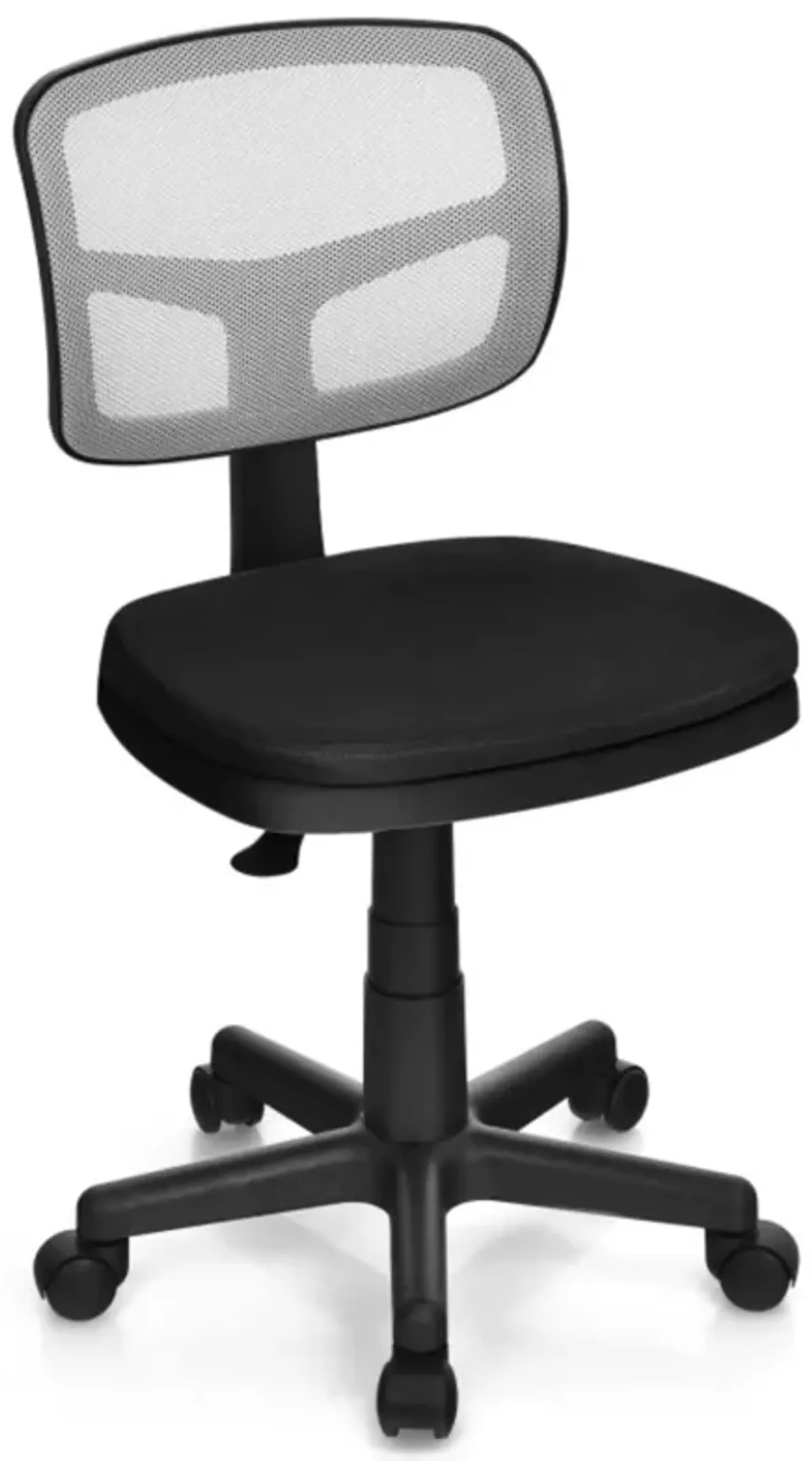 Hivvago Armless Computer Chair with Height Adjustment and Breathable Mesh for Home Office