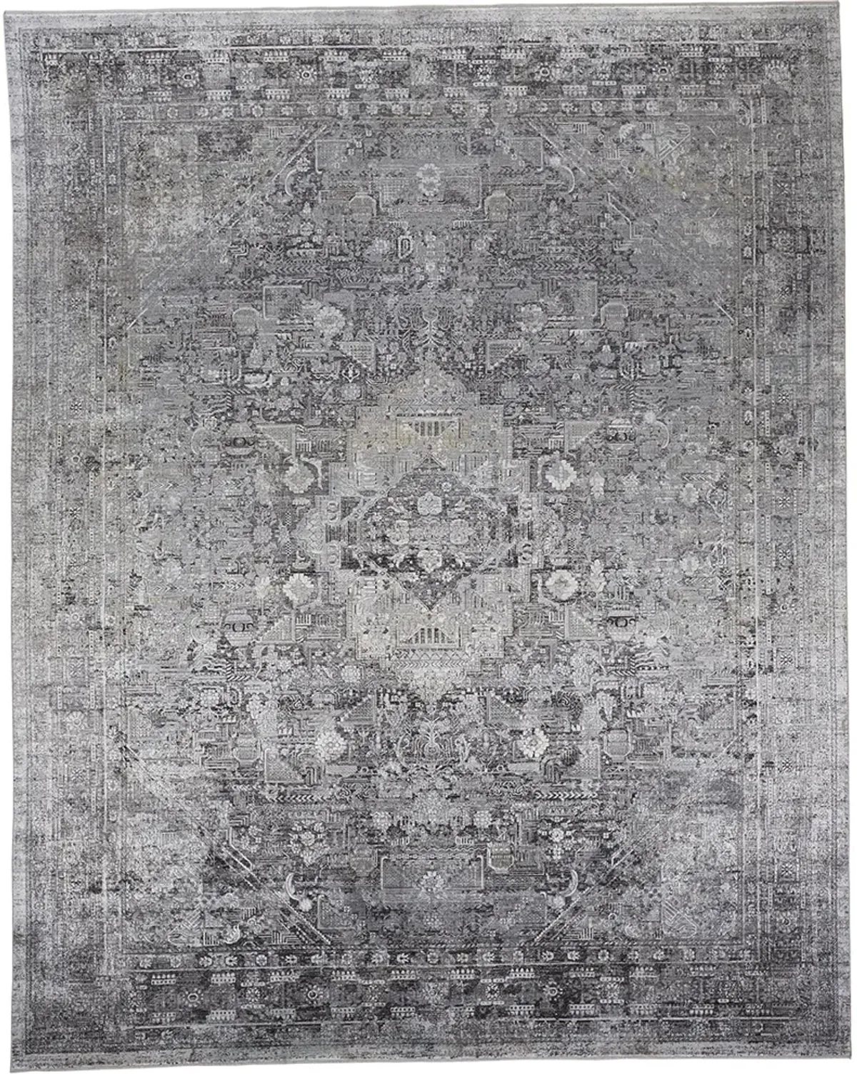 Sarrant 3966F Gray/Silver/Ivory 6'7" x 9'10" Rug