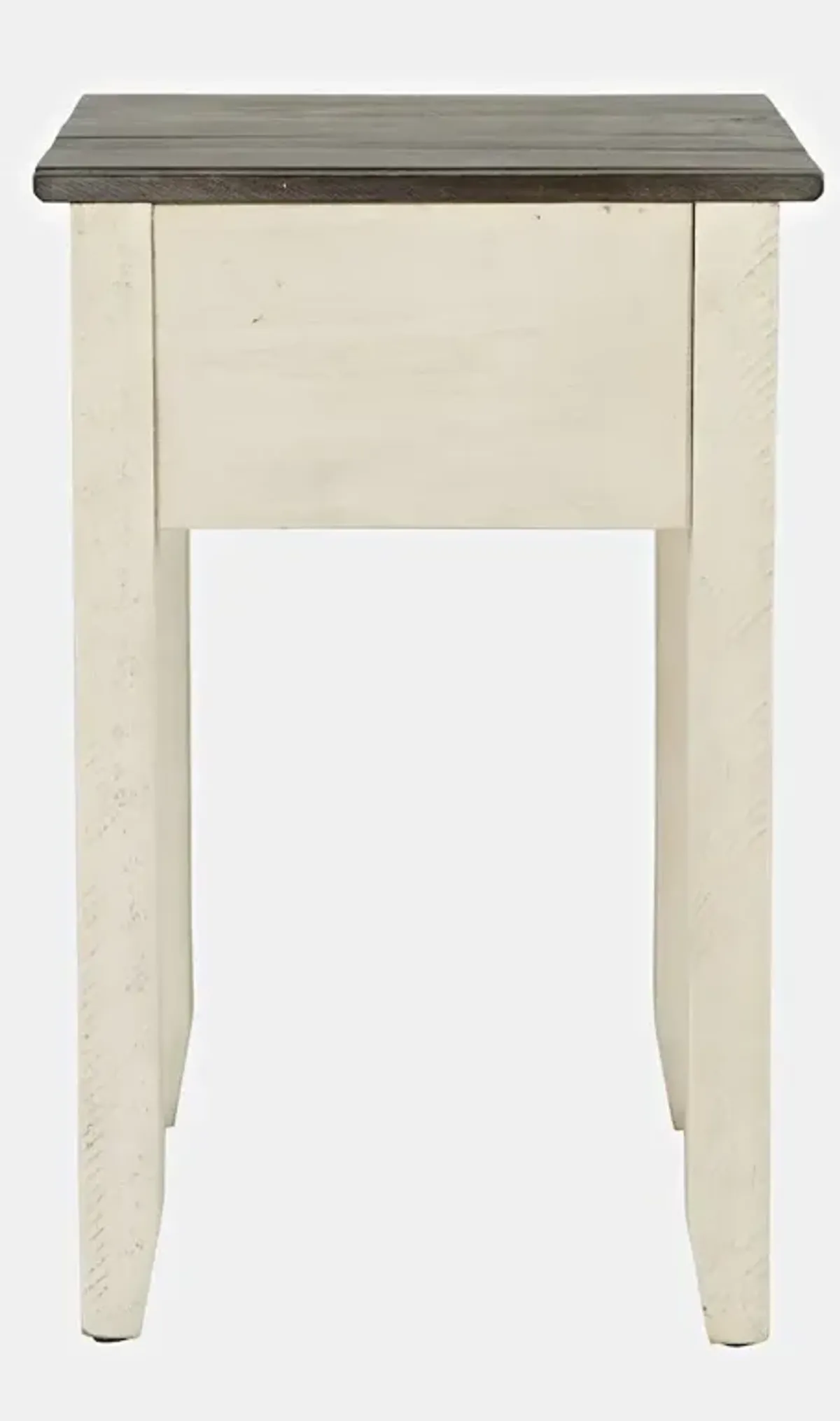 Jofran Devon Farmhouse Distressed Solid Wood End Table