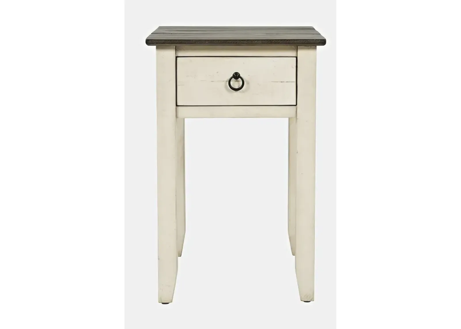 Jofran Devon Farmhouse Distressed Solid Wood End Table