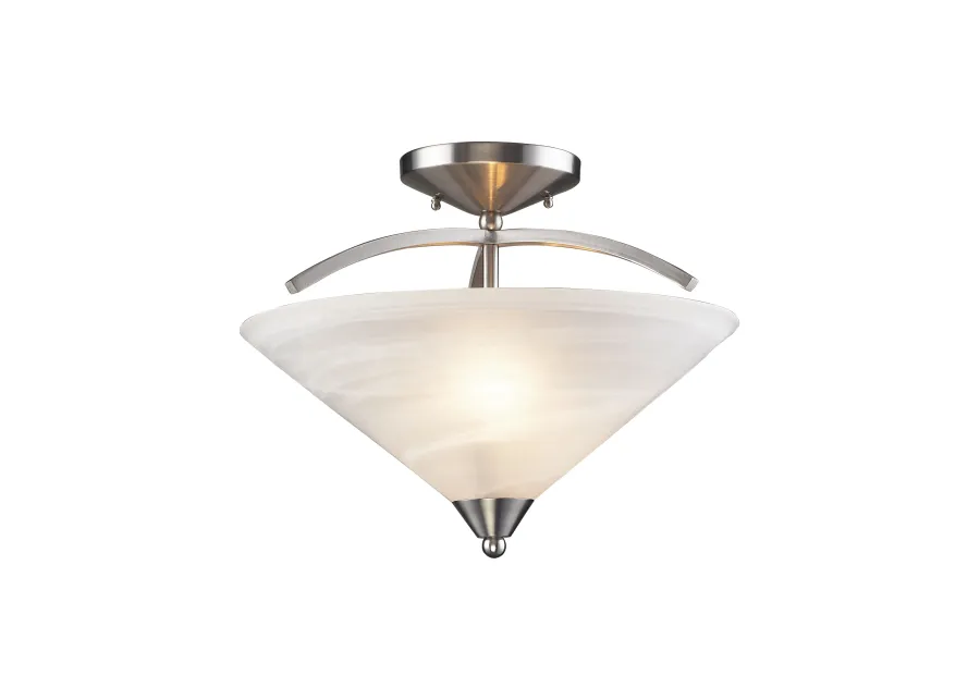 Elysburg 16'' Wide 2-Light Semi Flush Mount