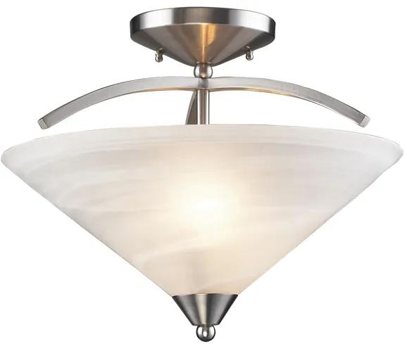 Elysburg 16'' Wide 2-Light Semi Flush Mount