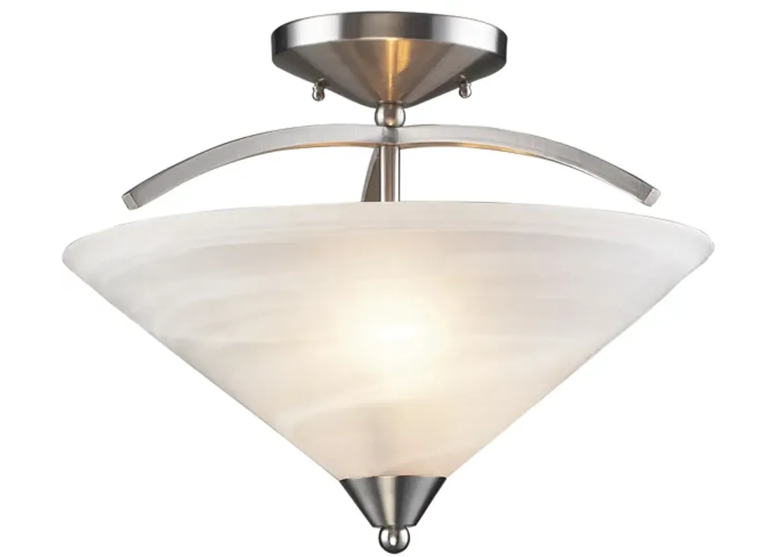 Elysburg 16'' Wide 2-Light Semi Flush Mount