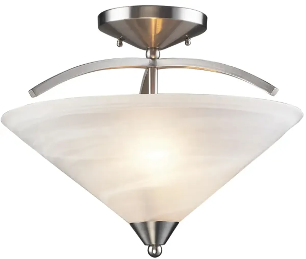 Elysburg 16'' Wide 2-Light Semi Flush Mount