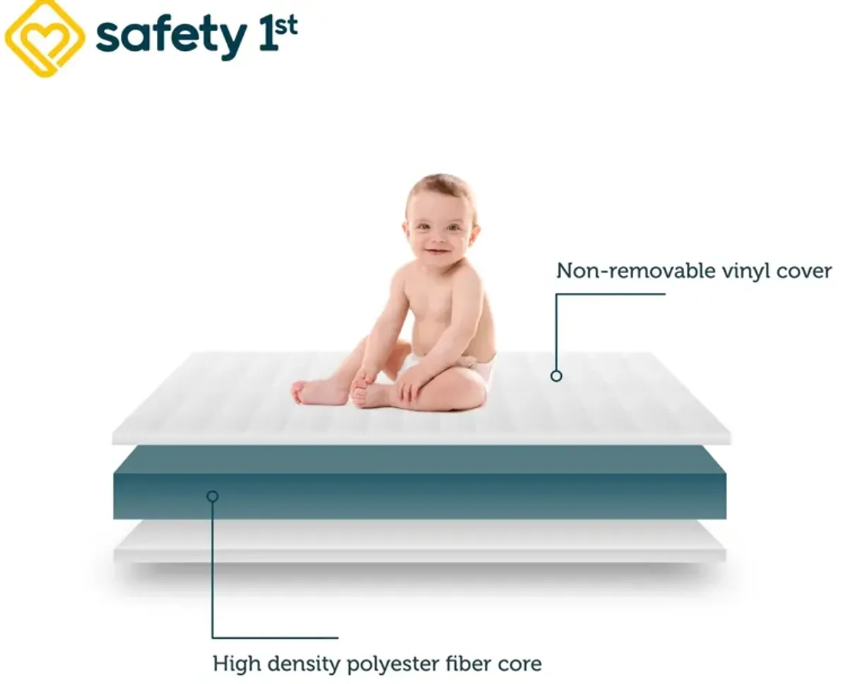 Precious Angel Standard Baby Crib & Toddler Bed Mattress with Waterproof and Stain Resistant Cover, White