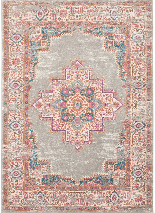 Passion PSN03 Gray 5' x Round Rug