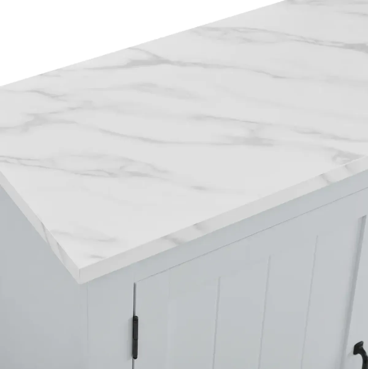 FESTIVO Sleek 47" Buffet Bar Cabinet with Marble-Like Top