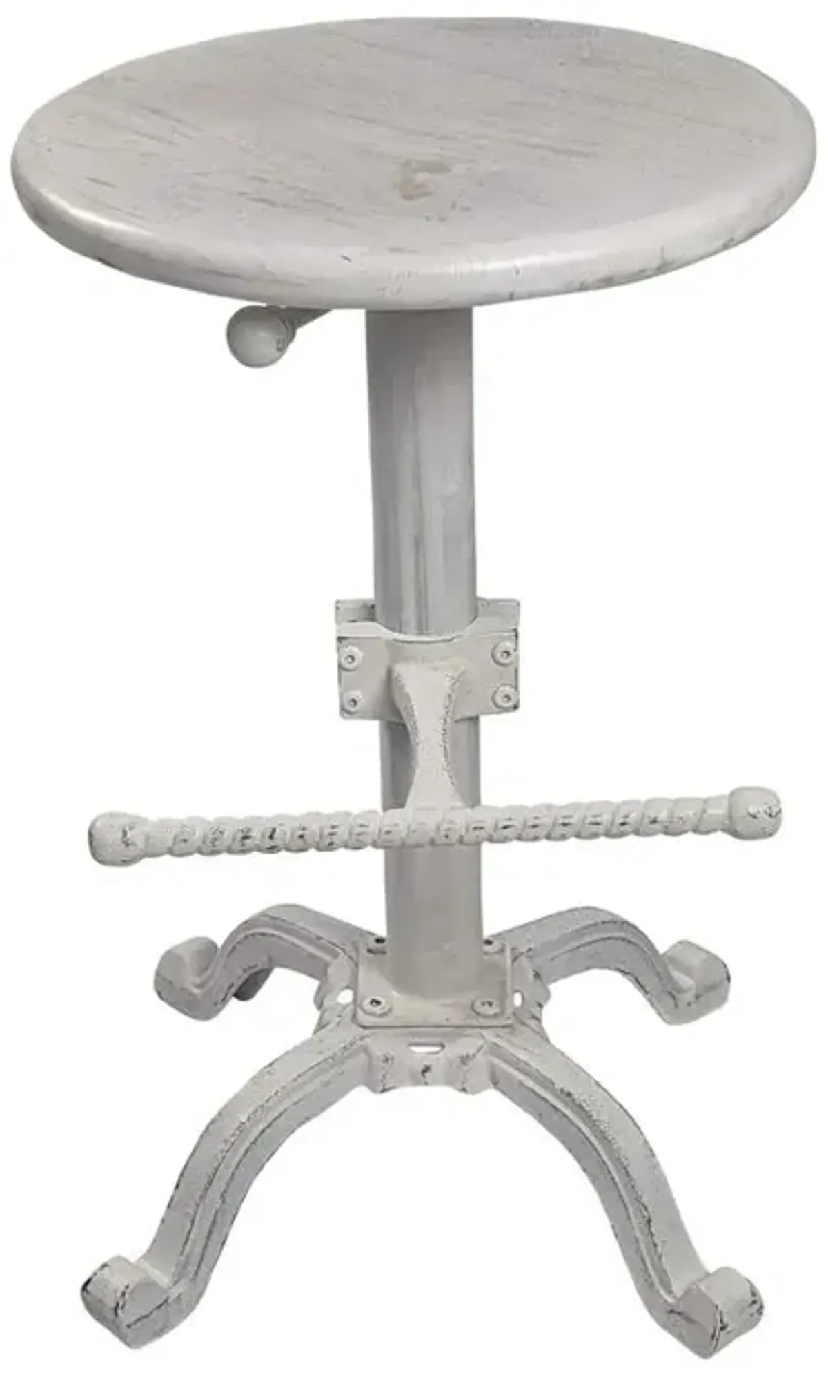 Carolina Living Justin Adjustable Barstool - Whitewash