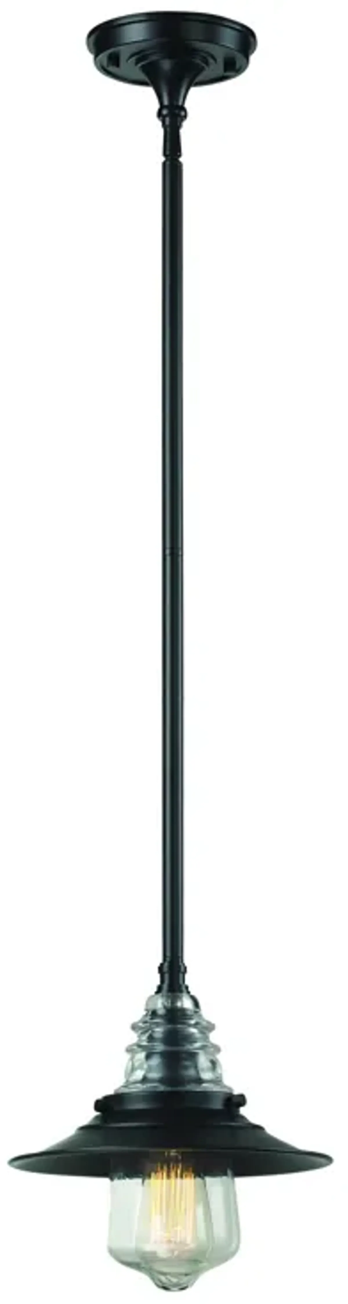 Insulator Glass 1-Light Mini Pendant