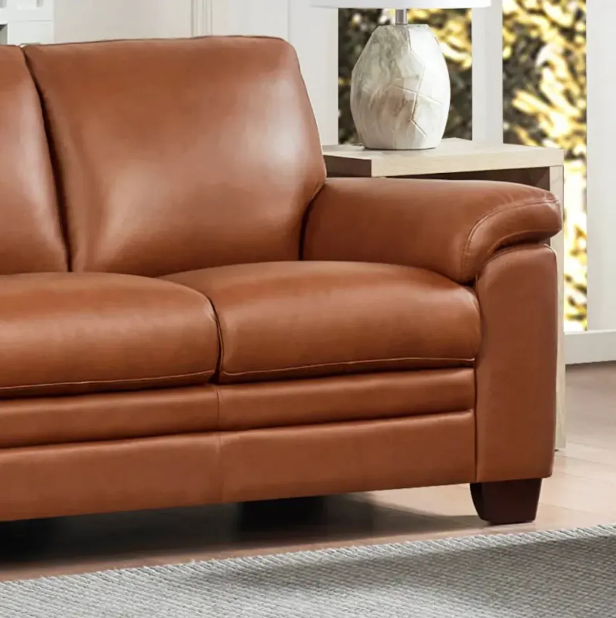 Magnum Top Grain Leather Loveseat