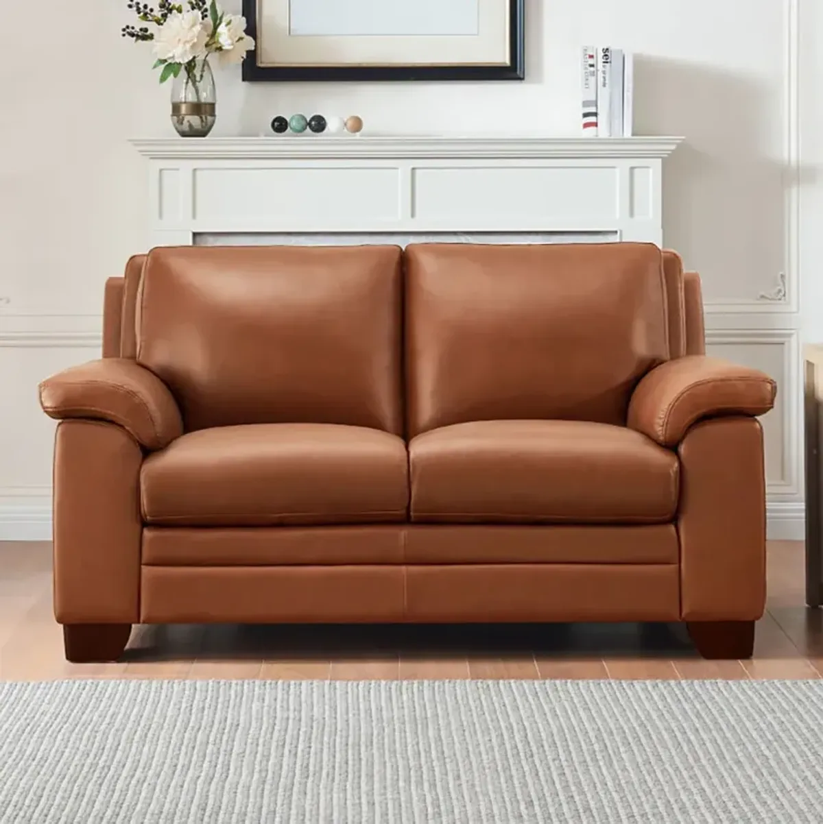 Magnum Top Grain Leather Loveseat