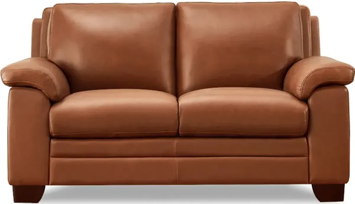 Magnum Top Grain Leather Loveseat