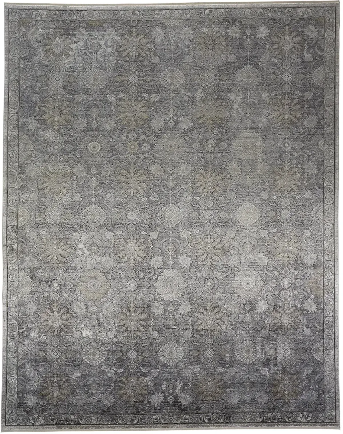 Sarrant 3965F Gray/Silver/Tan 2'8" x 8' Rug