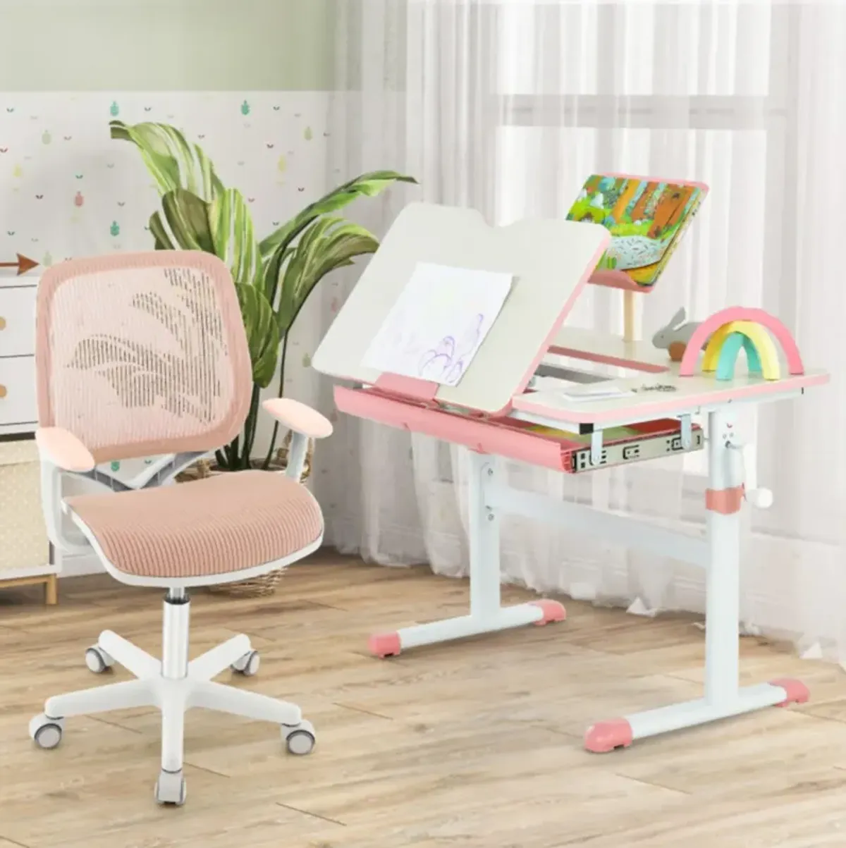 Hivvago Swivel Mesh Children Computer Chair with Adjustable Height