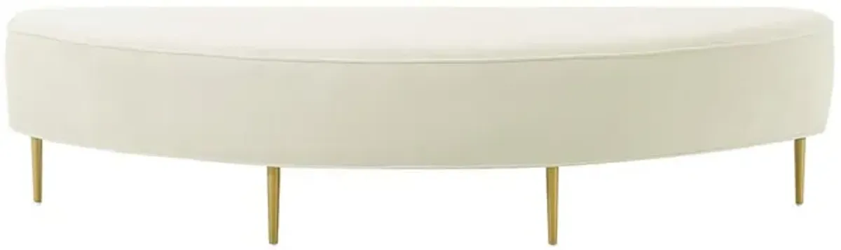 Belen Kox Opulent Cream Velvet King Bench, Belen Kox
