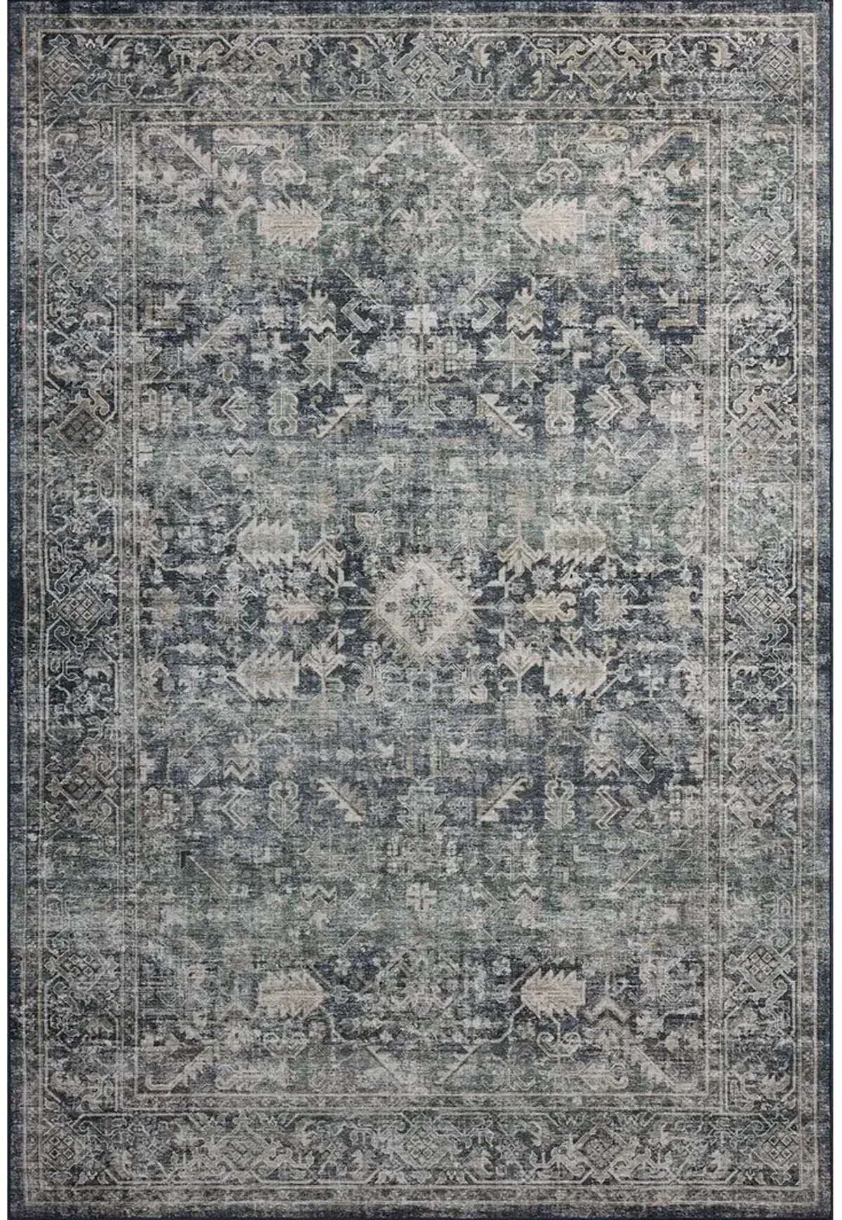 Josie  Ocean/Natural 9'0"x12' Machine Washable Rug