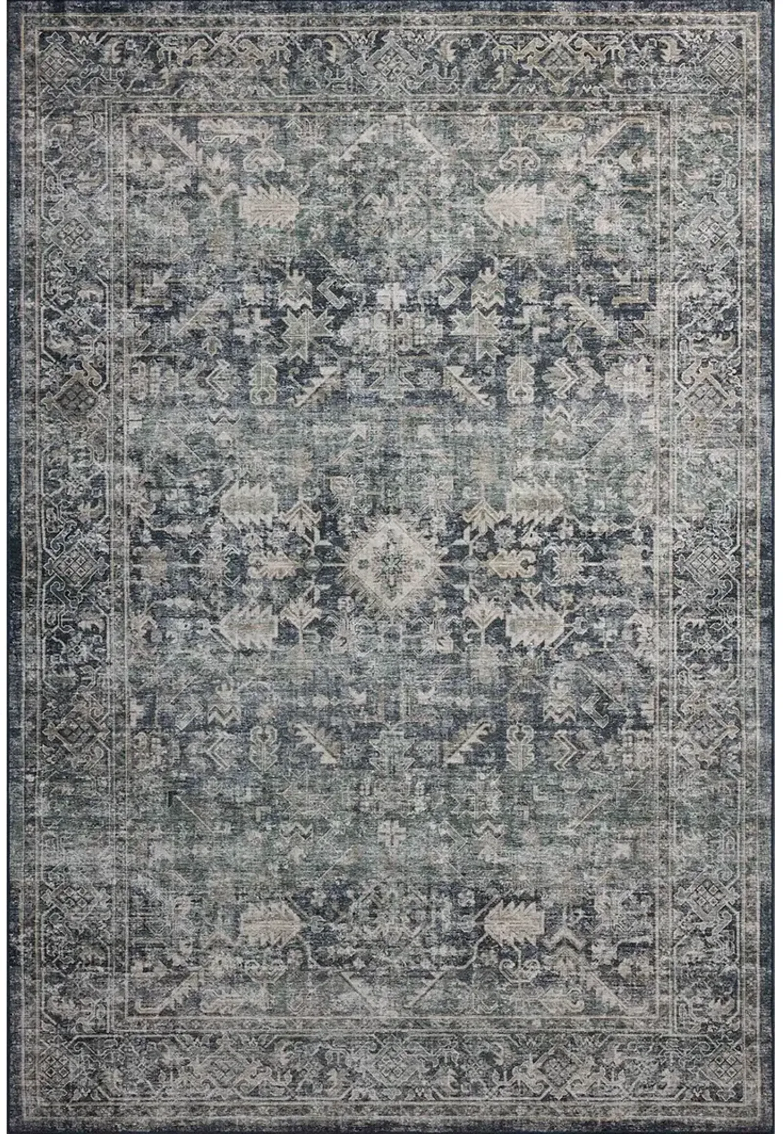 Josie  Ocean/Natural 9'0"x12' Machine Washable Rug