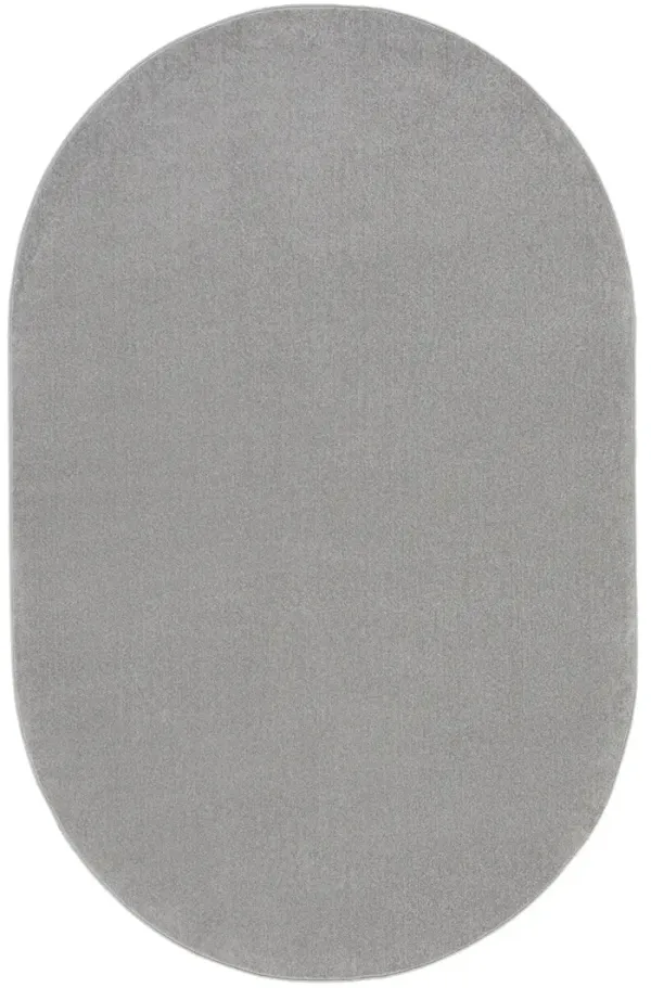 Nourison Essentials NRE01 Silver/Gray 6' x 9' Oval Rug