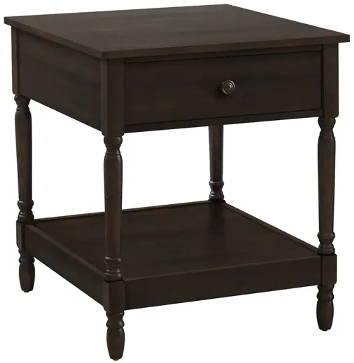 Monarch Specialties I 3976 - Accent Table, 2 Tier, End, Side Table, Square, Nightstand, Bedroom, Lamp, Brown Veneer, Traditional