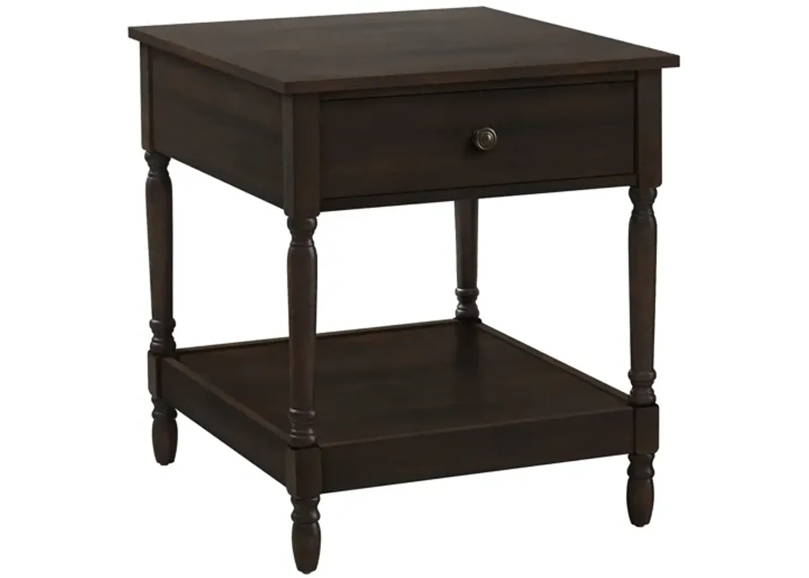 Monarch Specialties I 3976 - Accent Table, 2 Tier, End, Side Table, Square, Nightstand, Bedroom, Lamp, Brown Veneer, Traditional