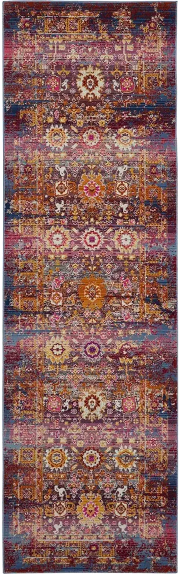 Vintage Kashan VKA03 Red/Multicolor 2' x 6' Rug
