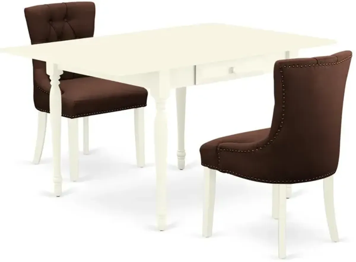 Dining Room Set Linen White, MZFR3-LWH-19