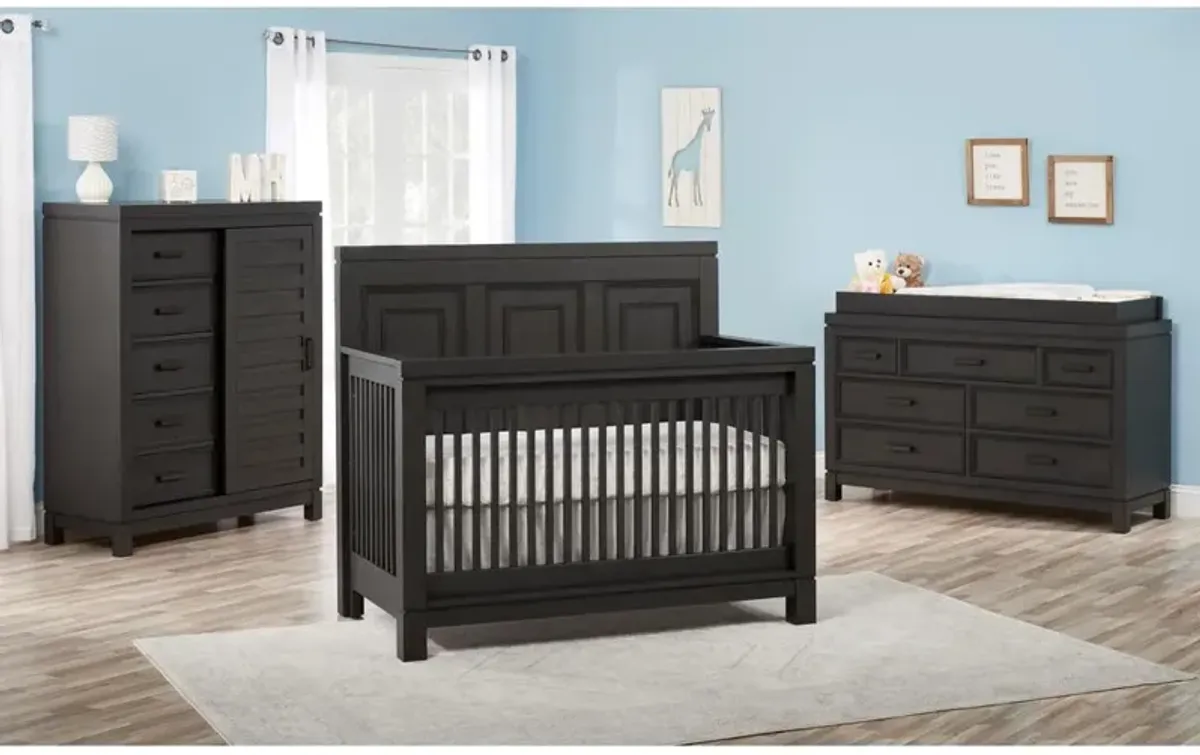 Soho Baby Manchester 4In1 Crib Black Iron