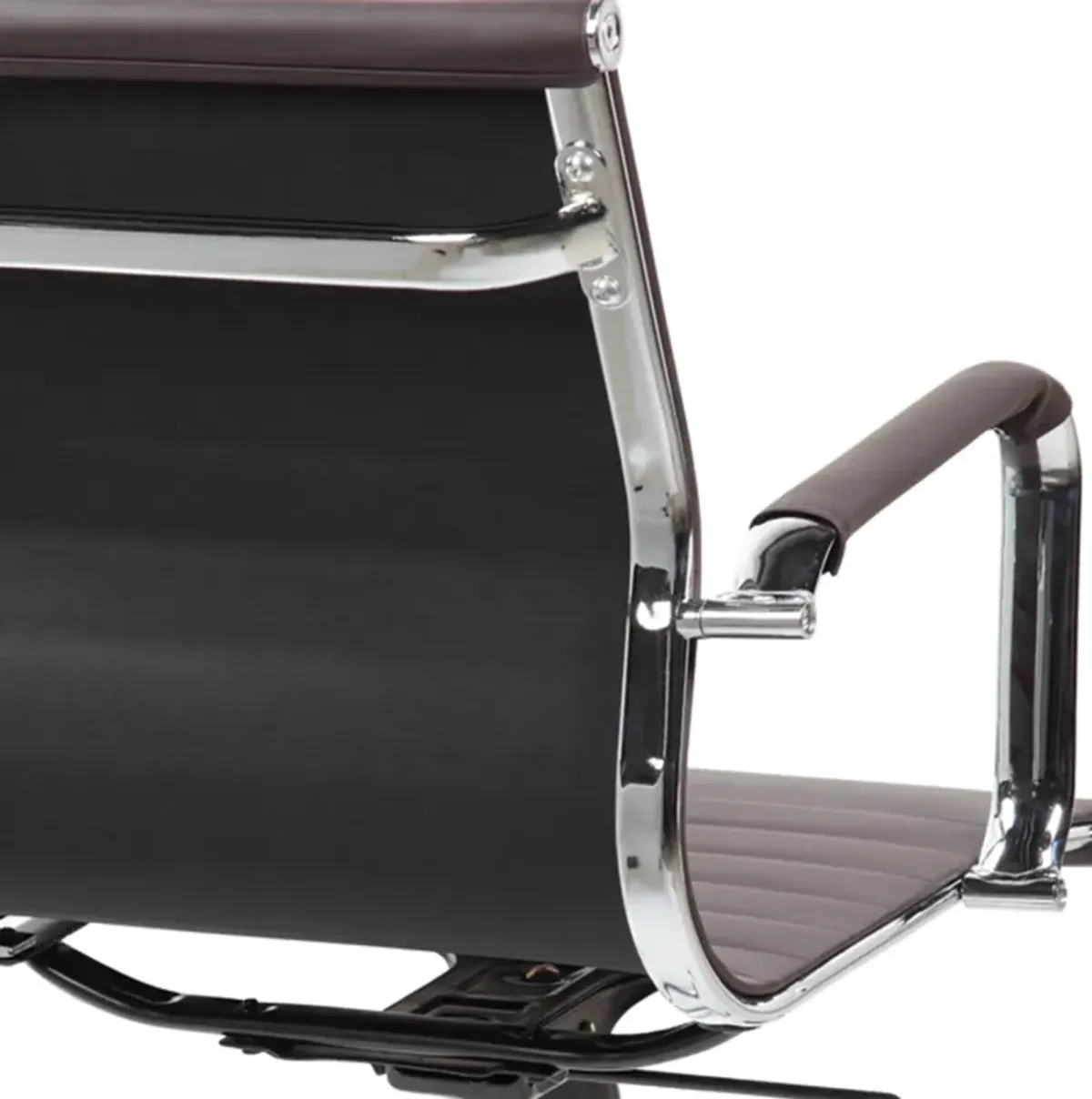 Modern Medium Back Executive Office Chair, Chocolate