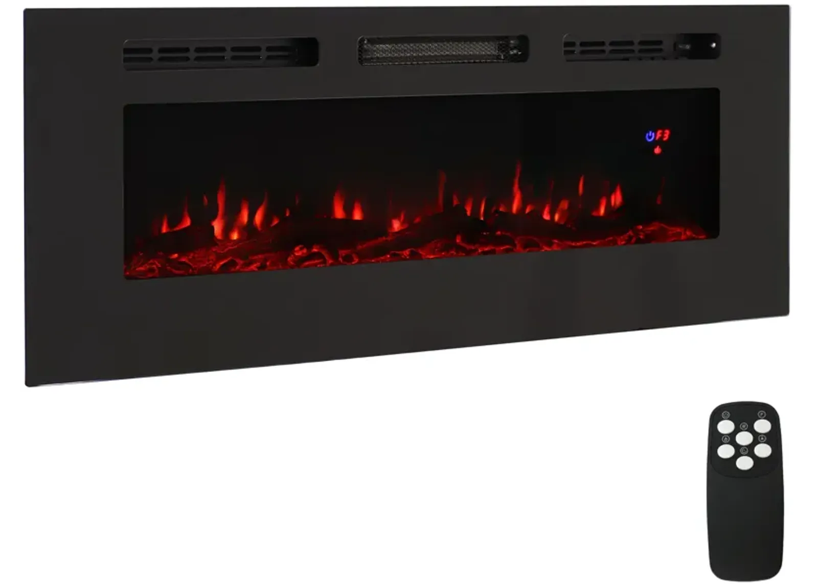 Sunnydaze 50" Sophisticated Hearth Indoor Electric Fireplace