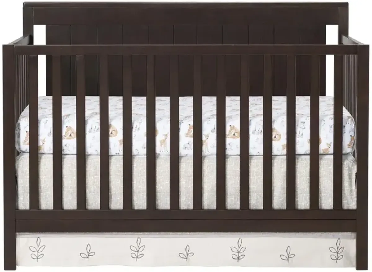 Oxford Baby Lazio 4 In 1 Convertible Crib Espresso