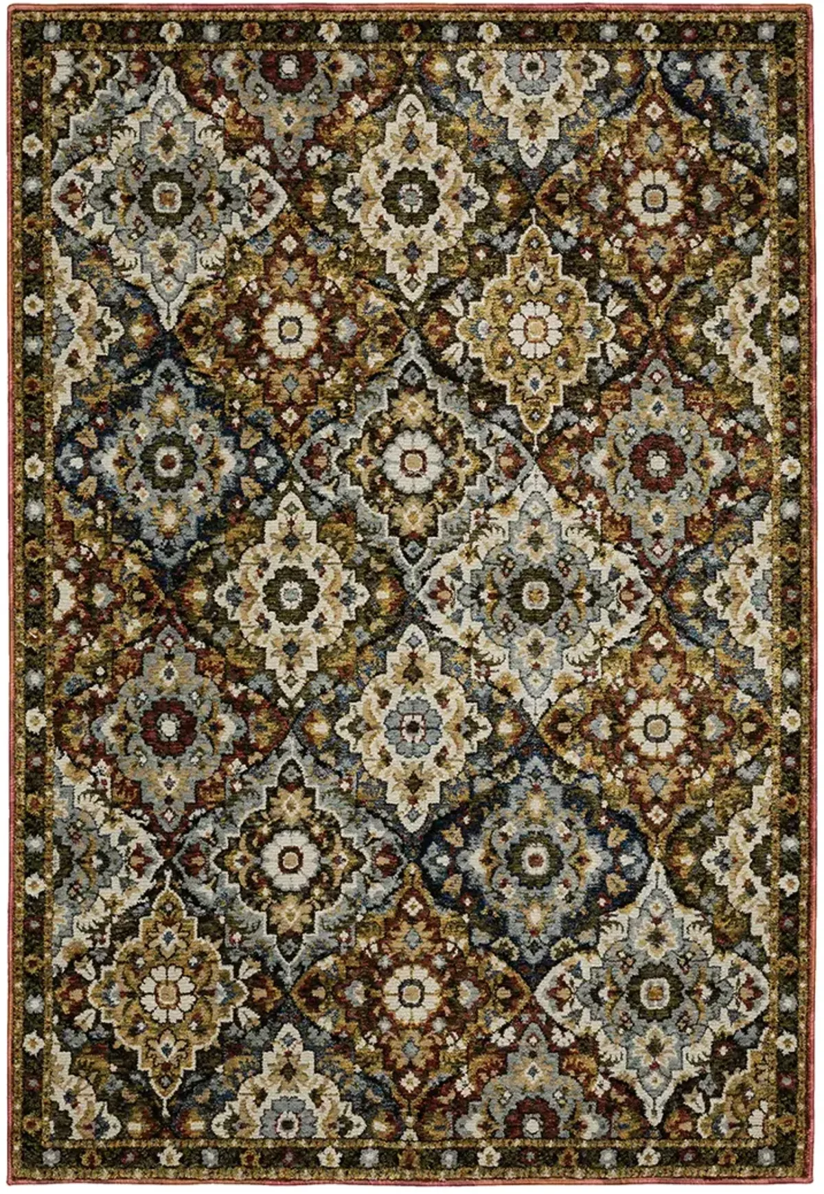 Andorra 5'3" x 7'3" Red Rug