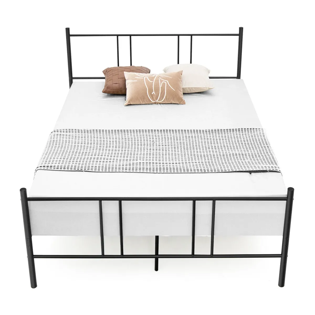 Full/Queen Size Platform Bed Frame with High Headboard