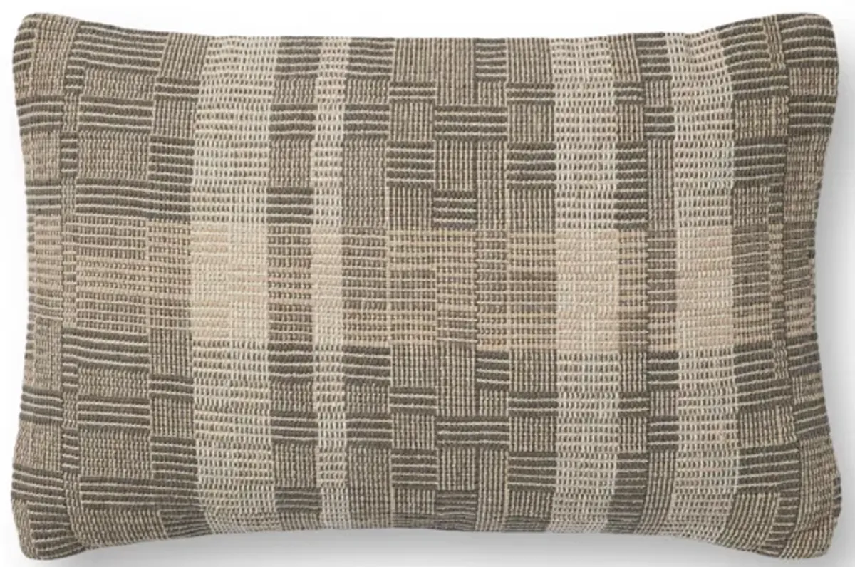 Bea PAL0021 Charcoal/Natural 13''x21'' Down Pillow by Amber Lewis x Loloi