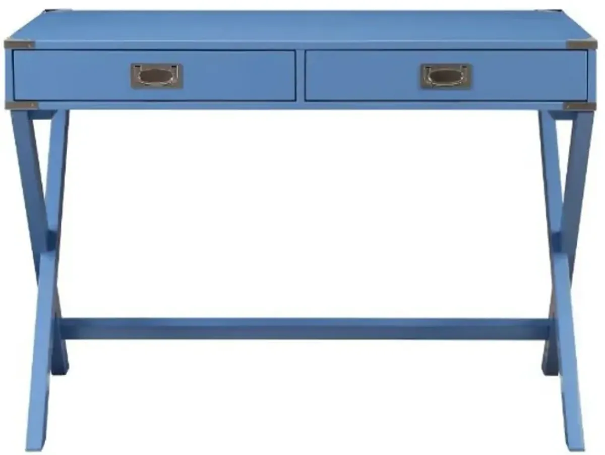 Amenia Writing Desk, Blue Finish 93000