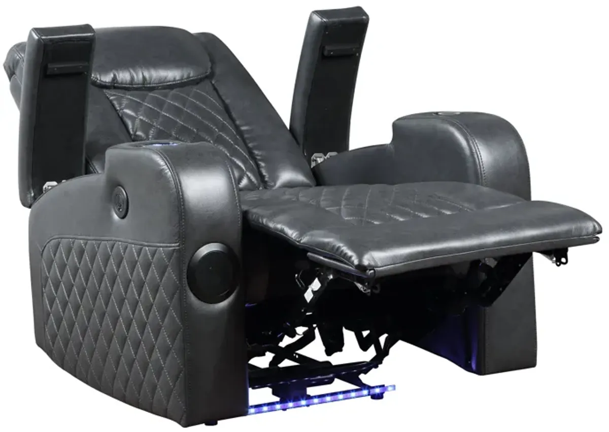 Premium Recliner with Wireless Charger, Bluetooth Speakers, and Cooling Cup Holder