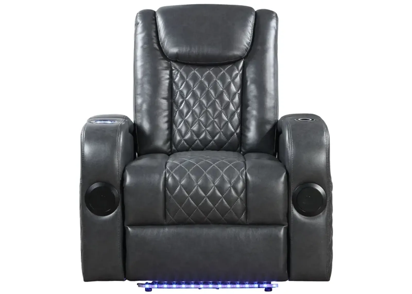 Premium Recliner with Wireless Charger, Bluetooth Speakers, and Cooling Cup Holder