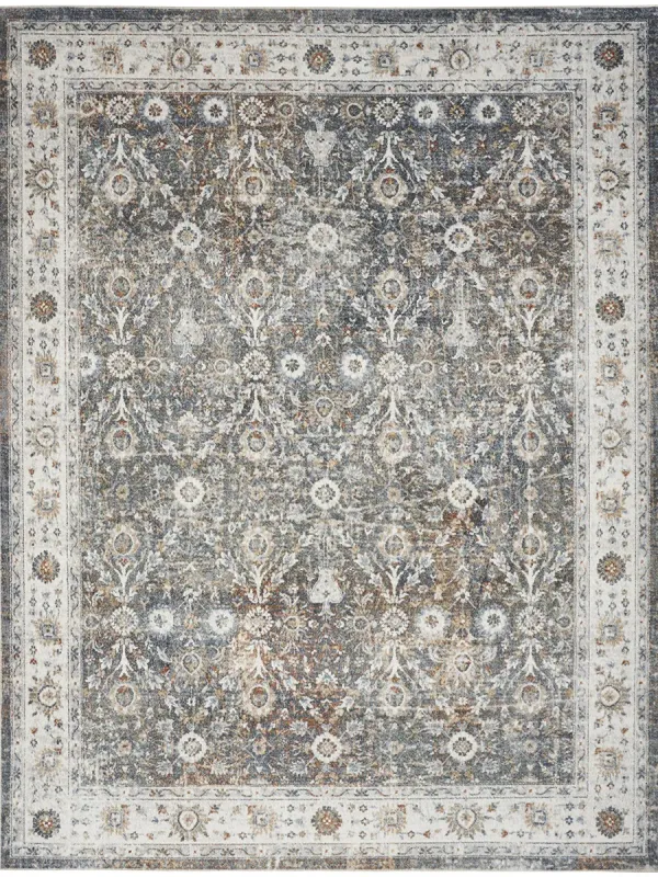 Astra Machine Washable ASW16 Ivory/Multicolor 5'3" x 7' Rug