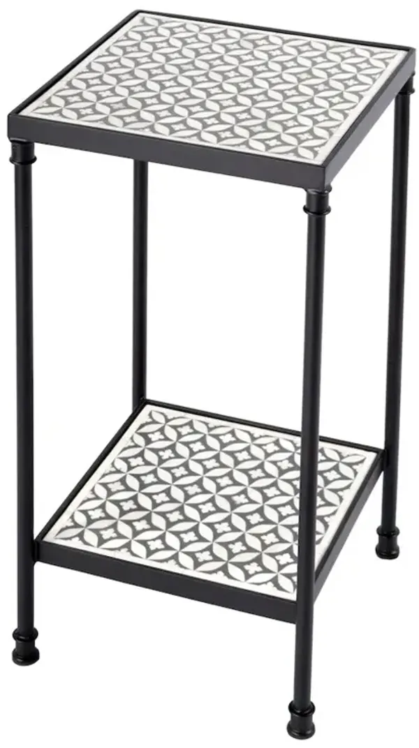 Butler Specialty Lana Resin and Bone Inlay Side Table, Gray