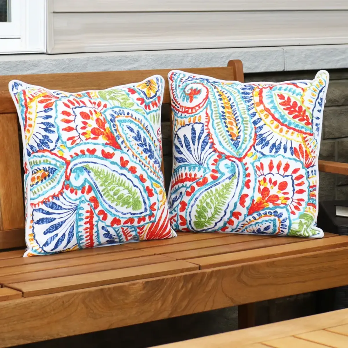 Sunnydaze Indoor/Outdoor Square Throw Pillow - 16 in