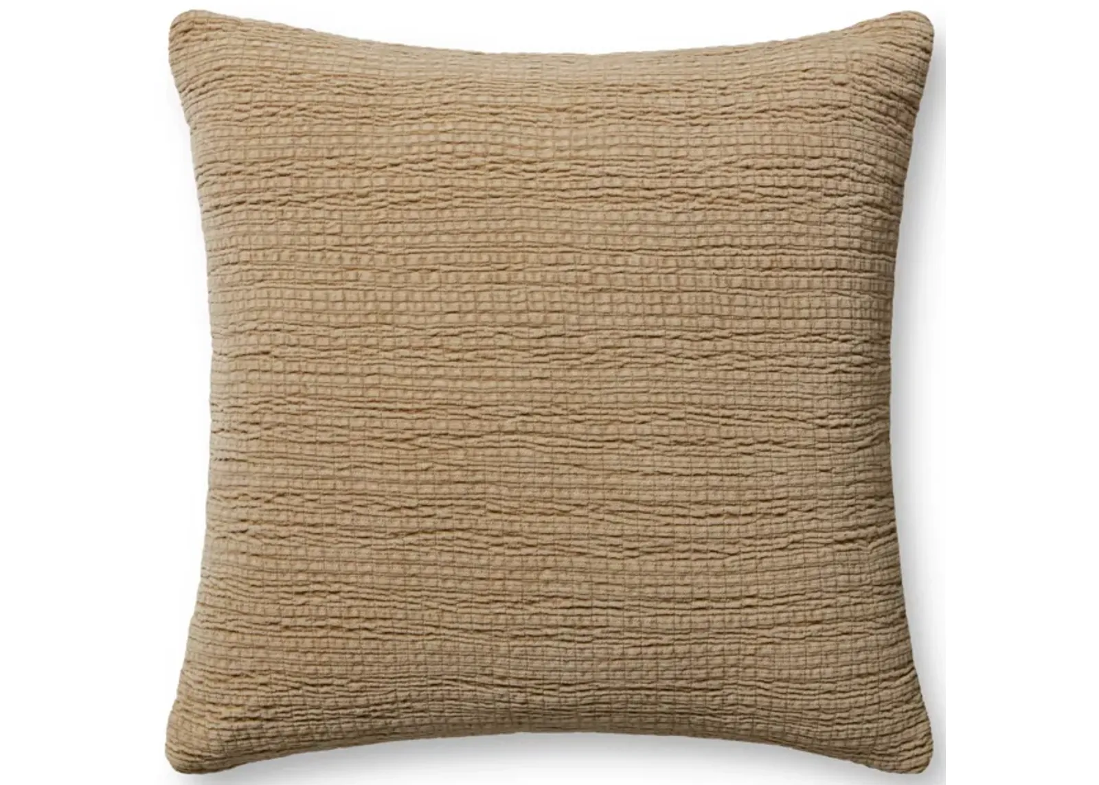 Gale PMH0050 Latte 22''x22'' Polyester Pillow by Magnolia Home by Joanna Gaines x Loloi