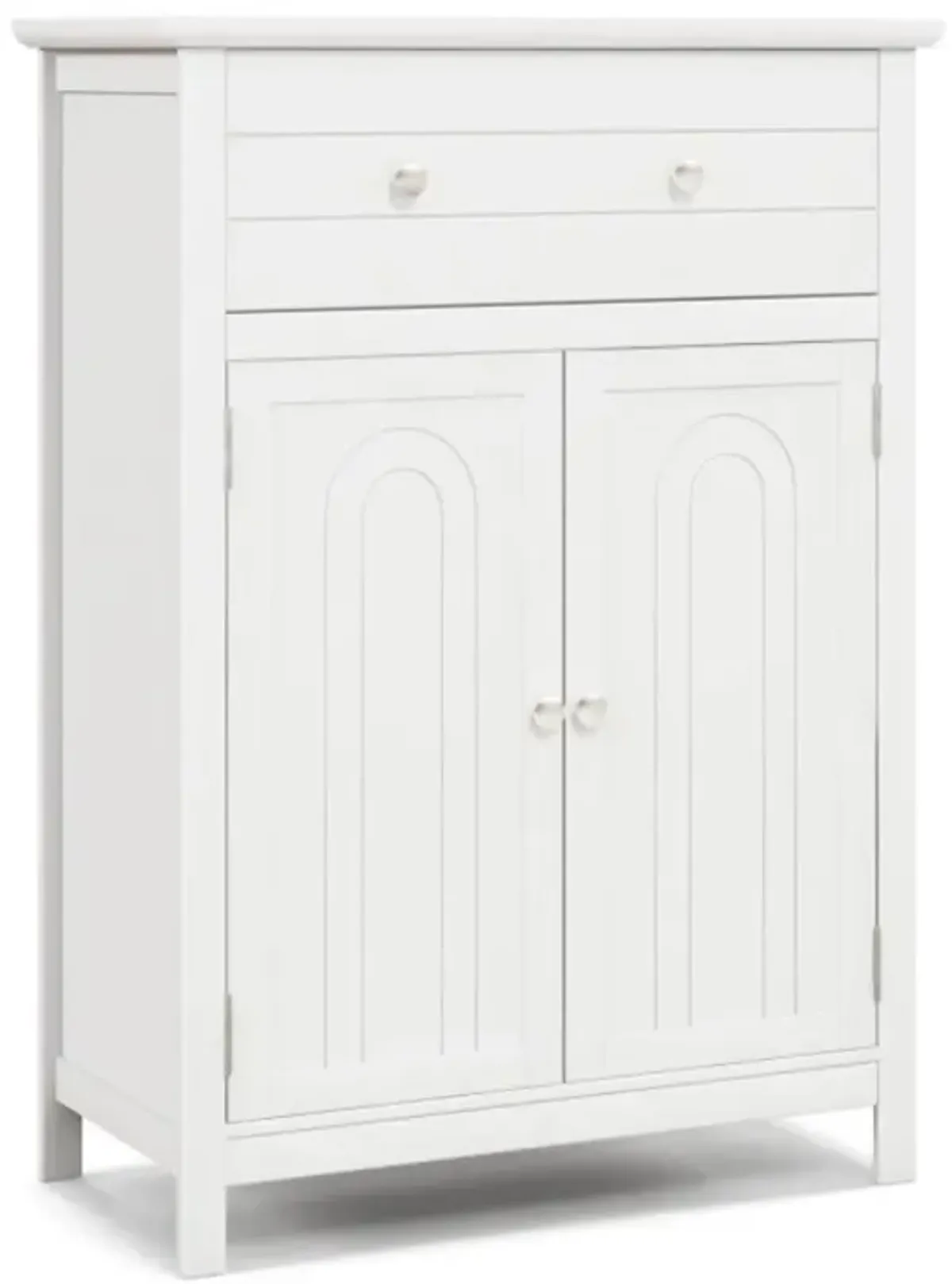 Hivvago Wooden Bathroom Floor Cabinet with Drawer and Adjustable Shelf