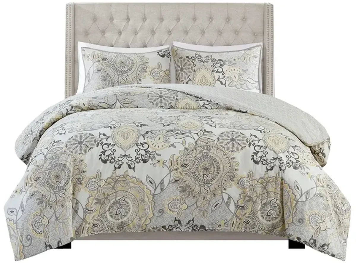 Gracie Mills Leo 8 Piece Reversible Cotton Floral Comforter Set